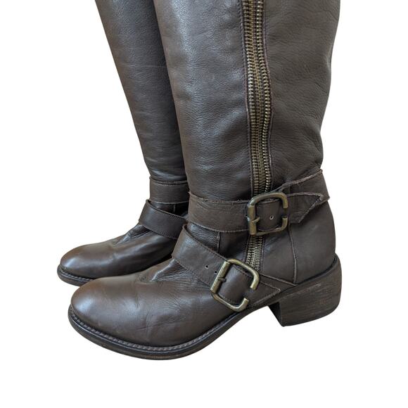 Fru.it Boots all Leather Brown Size 40 (US 8.5/9) Equestrian Very Good Condition - Picture 2 of 9
